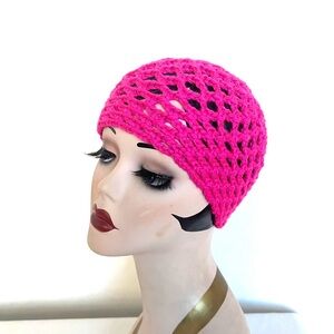 Roman Keflay Boho Pink Handmade Crochet Hat